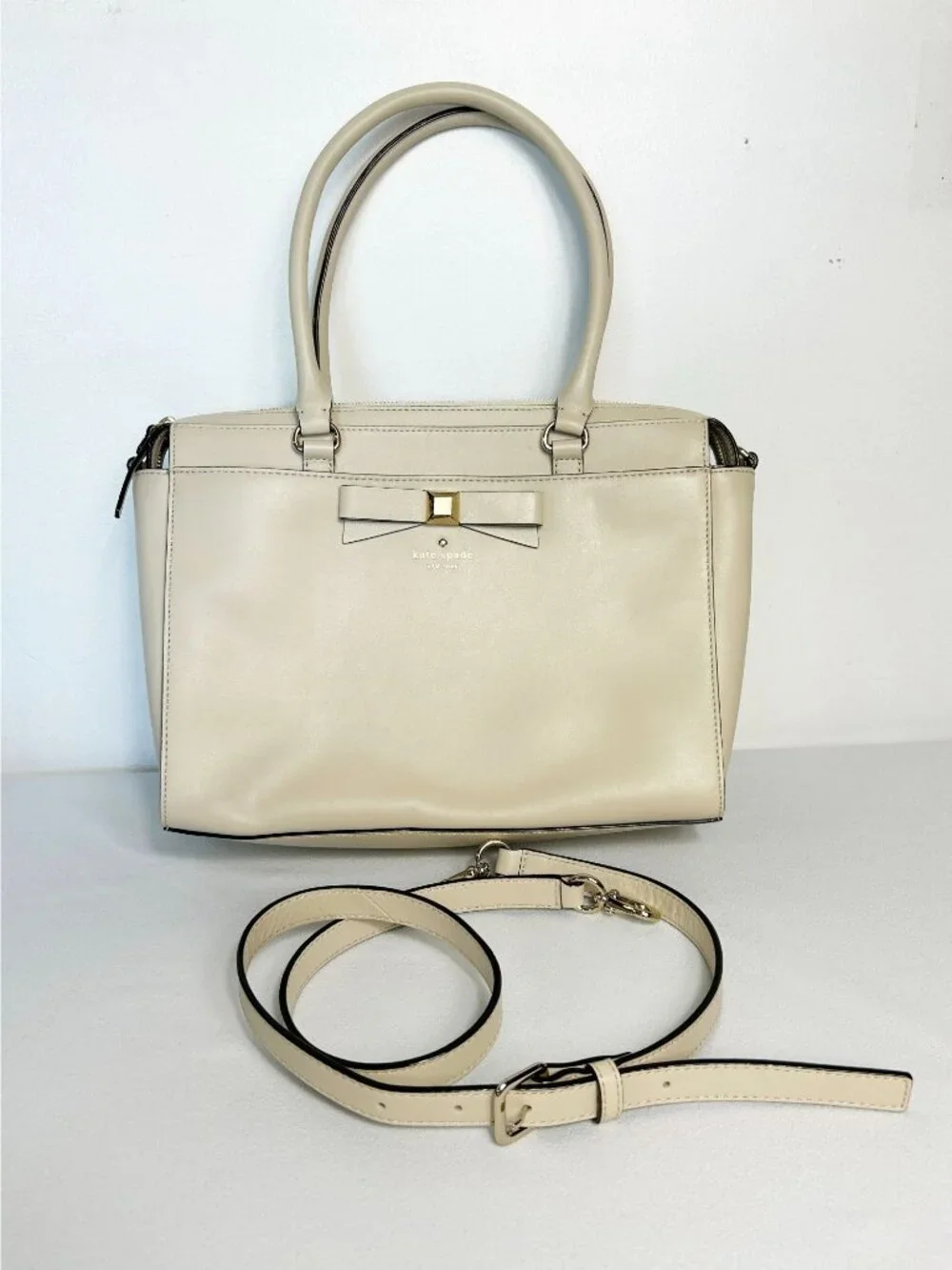 Kate Spade The Holly Street Jeanne Satchel in Ostrich Egg Cream